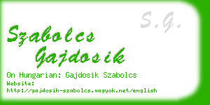 szabolcs gajdosik business card